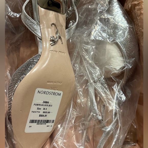 Authentic Miu Miu silver slingbacks - Picture 13 of 13